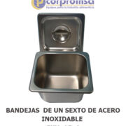 BANDEJAS (INSERTOS) UN SEXTO DE ACERO INOXIDABLE