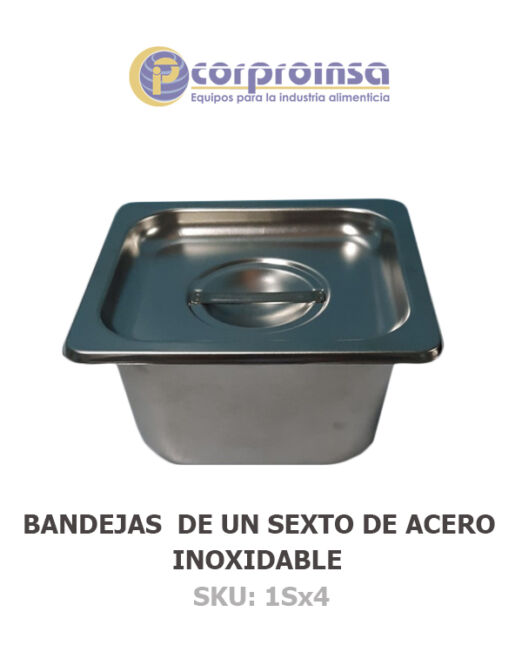 BANDEJAS--INSERTOS--DE-UN-SEXTO-DE-ACERO-INOXIDABLE