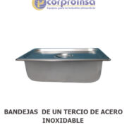 BANDEJAS (INSERTOS) DE UN TERCIO DE ACERO INOXIDABLE