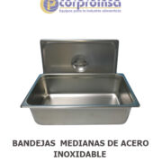 BANDEJAS (INSERTOS) MEDIANAS DE ACERO INOXIDABLE