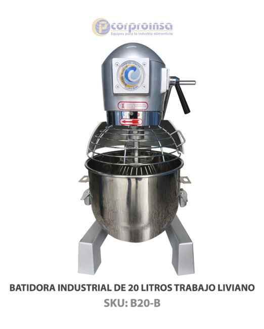 BATIDORA INDUSTRIAL DE 20 LITROS TRABAJO LIVIANO P01