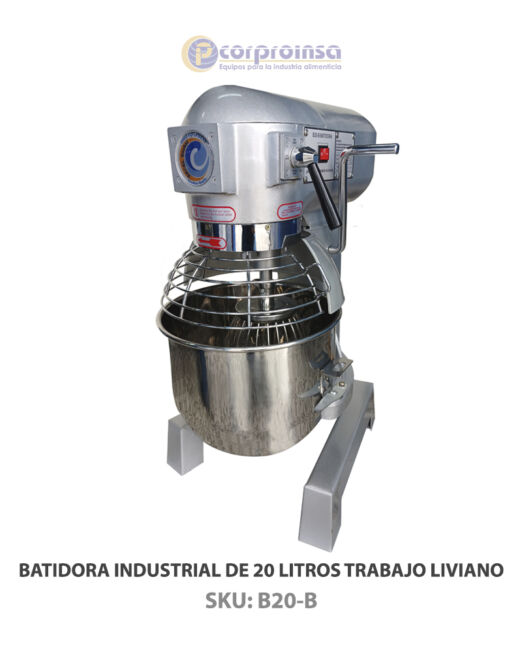 BATIDORA INDUSTRIAL DE 20 LITROS TRABAJO LIVIANO P02