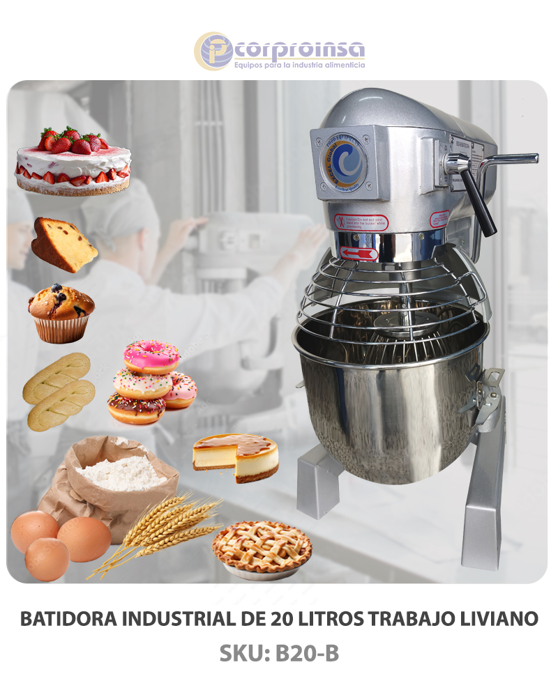 Batidora Industrial Multifuncional 20 Lts Henkel B20B