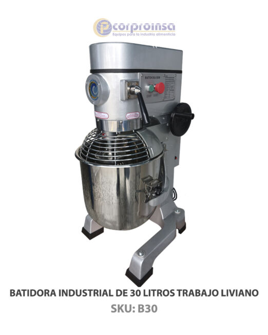 BATIDORA INDUSTRIAL DE 30 LITROS TRABAJO LIVIANO P02