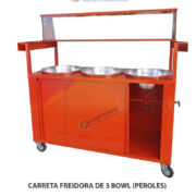 CARRETA FREIDORA DE 3 BOWL (PEROLES)