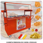 CARRETA FREIDORA DE 3 BOWL (PEROLES)