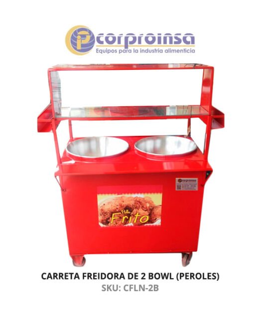 CARRETA FREIDORA DE 2 BOWL (PEROLES)