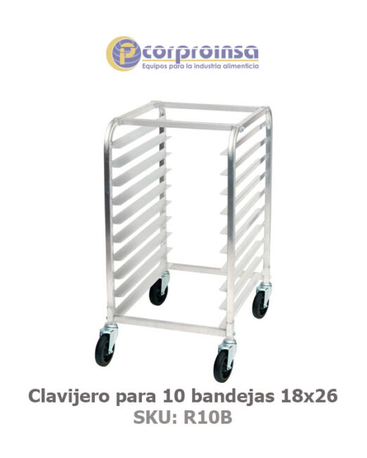 Clavijero (rack) para 10 bandejas 18x26 2