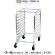 CLAVIJERO (RACK) PARA 10 BANDEJAS 18X26