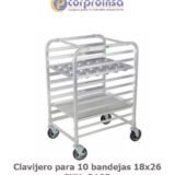 Clavijero (rack) para 10 bandejas 18x26