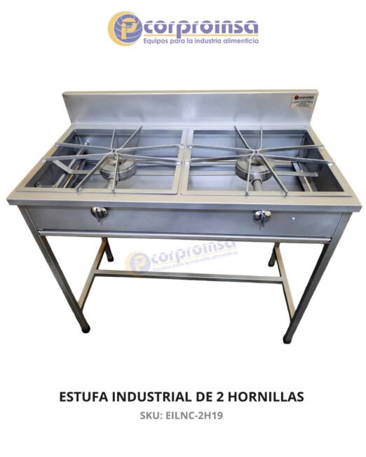 ESTUFA INDUSTRIAL DE 2 HORNILLAS EILNC-2H19