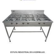 ESTUFA INDUSTRIAL DE 6 HORNILLAS