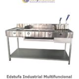 ESTUFA INDUSTRIAL MULTIFUNCIONAL DE 2 HORNILLAS, PLANCHA 32” Y FREIDORA