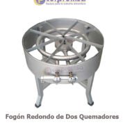 FOGÓN REDONDO DE DOS QUEMADORES