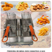 FREIDORA DE MESA DE DOS CANASTAS