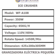 GRANIZADORA ELÉCTRICA PEQUEÑA