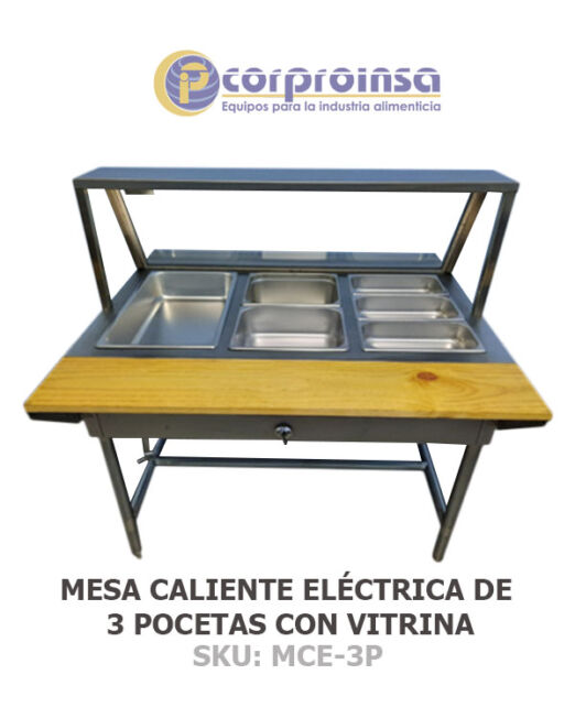 MESA-CALIENTE-ELeCTRICA-DE-3-POCETAS-CON-VITRINA-2