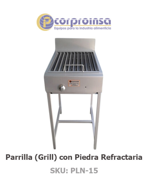 PARRILLA (GRILL) CON PIEDRA REFRACTARIA