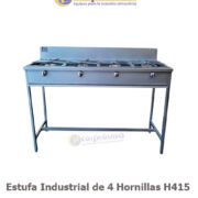 ESTUFA INDUSTRIAL DE 4 HORNILLAS H415