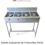 ESTUFA INDUSTRIAL DE 4 HORNILLAS H415