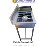 ESTUFA INDUSTRIAL DE 2 HORNILLAS CON PLANCHA