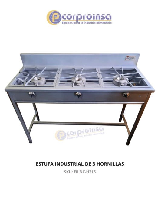 ESTUFA INDUSTRIAL DE 3 HORNILLAS EILNC-H315