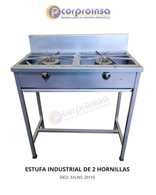 ESTUFA INDUSTRIAL DE 2 HORNILLAS EILNC-2H15