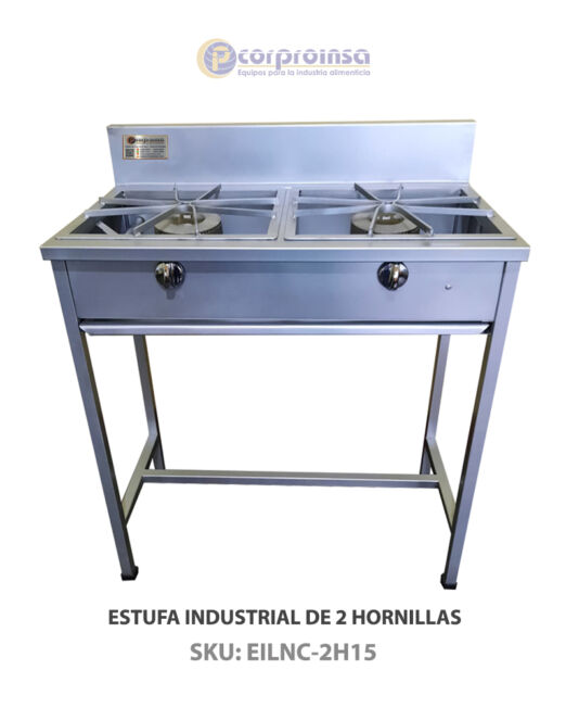 ESTUFA INDUSTRIAL CON 2 HORNILLAS P01A