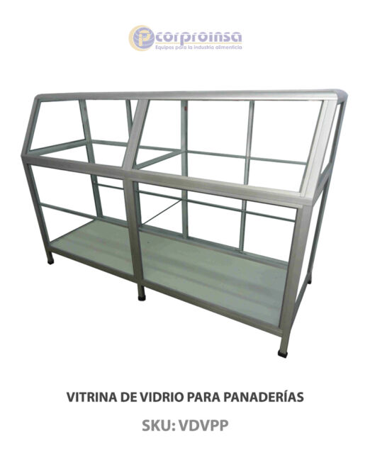 VITRINA DE VIDRIO PARA PANADERIAS