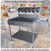 PLANCHA FREIDORA DE 36” CON INSERTOS DESARMABLE