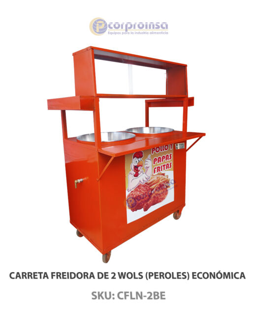 CARRETA FREIDORA DE 2 BOWL (PEROLES) ECONÓMICA P02