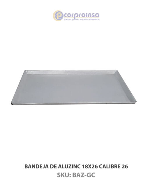 BANDEJA DE ALUZINC 18X26 CALIBRE 26 P01