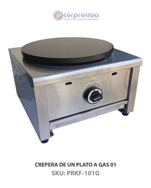 CREPERA DE UN PLATO A GAS P02A