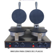 WAFLERA PARA CONOS DE 2 PLACAS