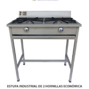 ESTUFA INDUSTRIAL DE 2 HORNILLAS ECONÓMICA