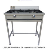 ESTUFA INDUSTRIAL DE 2 HORNILLAS ECONÓMICA P01