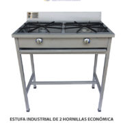 ESTUFA INDUSTRIAL DE 2 HORNILLAS ECONÓMICA