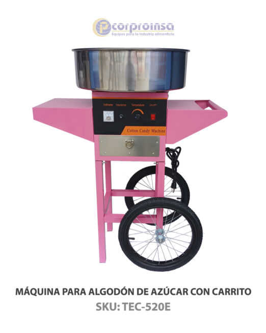 MÁQUINA PARA ALGODÓN DE AZÚCAR CON CARRITO P01