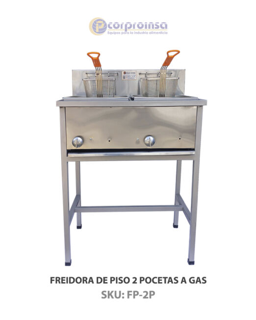 FREIDORA DE PISO 2 POCETAS A GAS P01