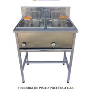 FREIDORA DE PISO 2 POCETAS A GAS