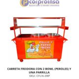 CARRETA FREIDORA DE 2 BOWL (PEROLES) Y UNA PARRILLA