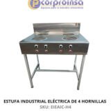 ESTUFA INDUSTRIAL ELÉCTRICA DE 4 HORNILLAS