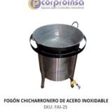FOGÓN CHICHARRONERO DE ACERO INOXIDABLE