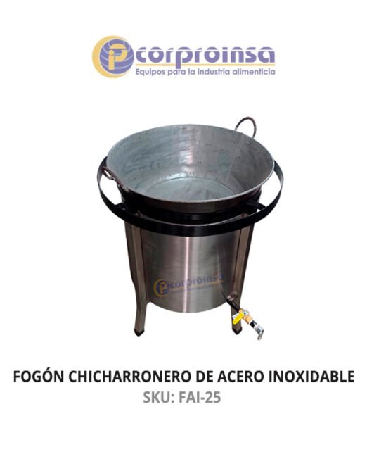FOGÓN CHICHARRONERO DE ACERO INOXIDABLE