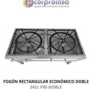 FOGÓN RECTANGULAR ECONÓMICO DOBLE