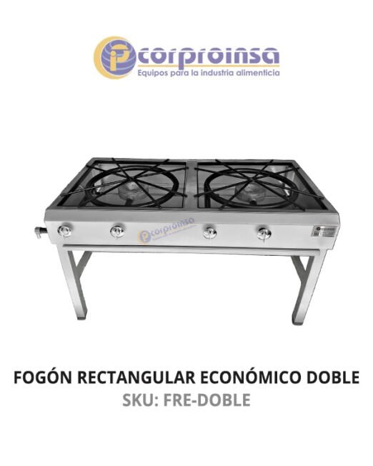 FOGÓN RECTANGULAR ECONÓMICO DOBLE