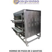 HORNO PARA PIZZA DE 2 GAVETAS