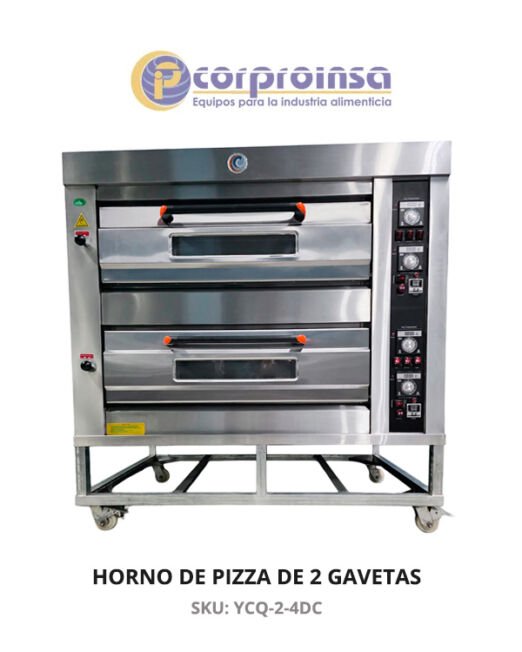 HORNO PARA PIZZA DE 2 GAVETAS