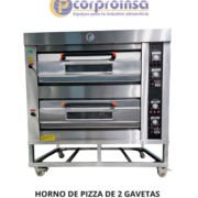 HORNO PARA PIZZA DE 2 GAVETAS