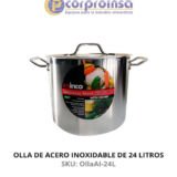 OLLA DE ACERO INOXIDABLE DE 24 LITROS WINCO